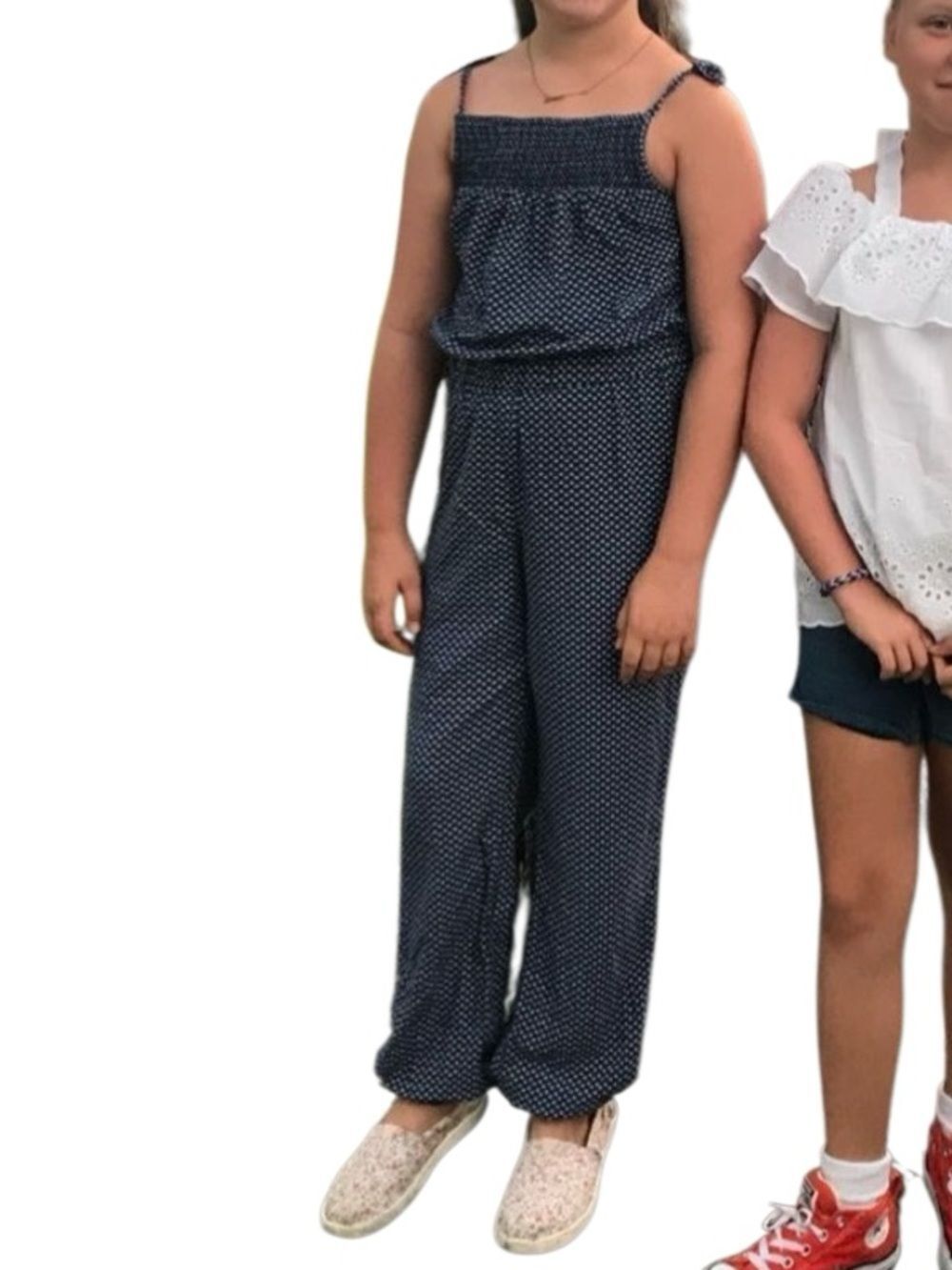🌴 Gap Kids Navy & White Print spaghetti Strap Jumper XL Junior Girls